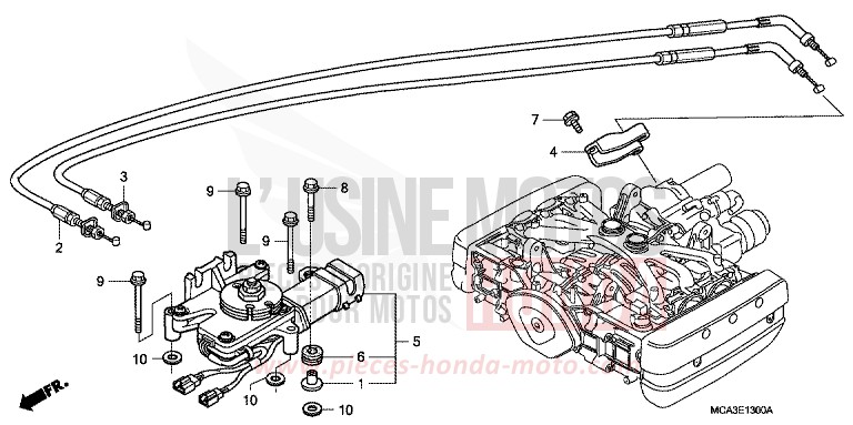 ENS. D'ACTUATEUR, CHANGEMENT MARCHE ARRIERE de Gold Wing BILLET SILVER METALLIC (NHA27) 2006